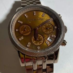 Michael Kors Ritz Brown Stainless Chronograph Watch